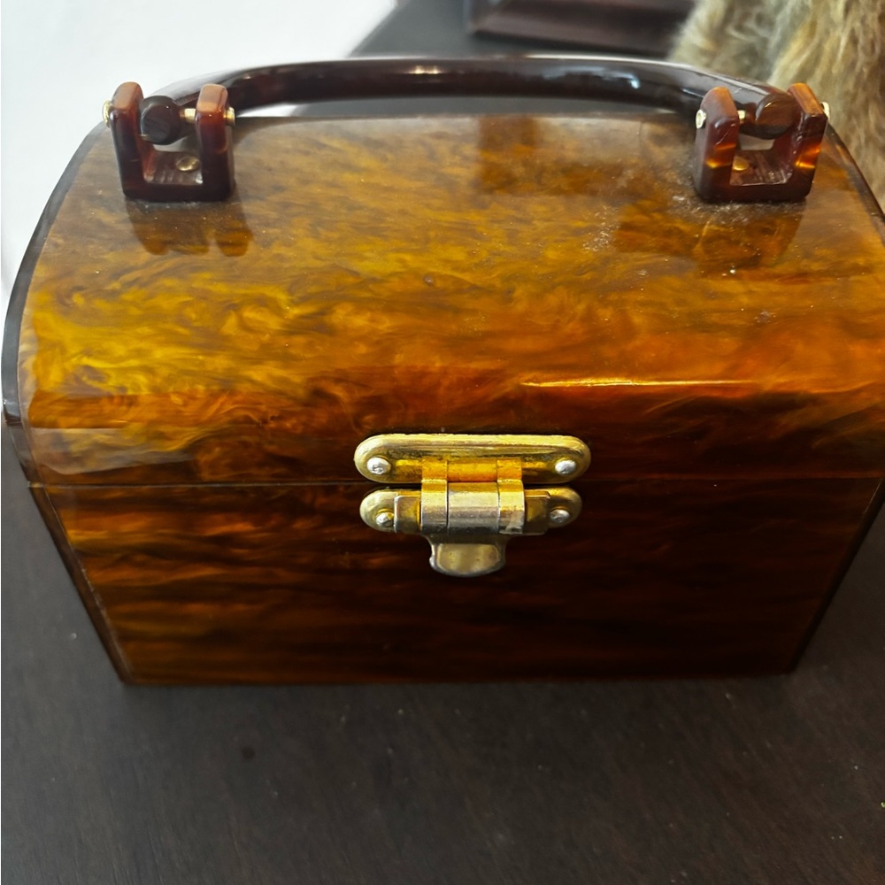 Vintage Brown Box Purse
